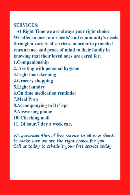 Right Time Healthcare Services Care Com Durham Nc Home Care Agency